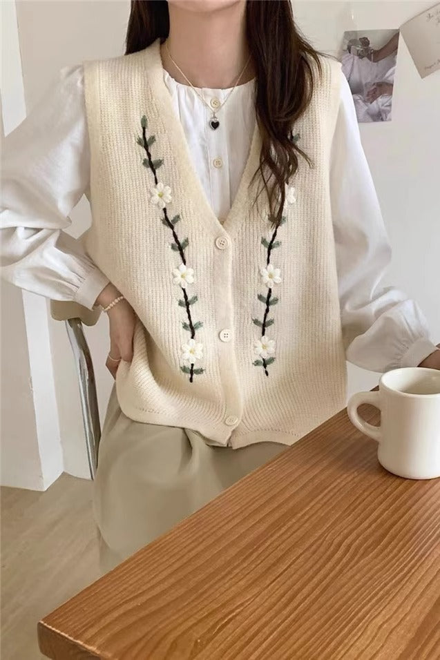 Knitted Vest For Outerwear Top